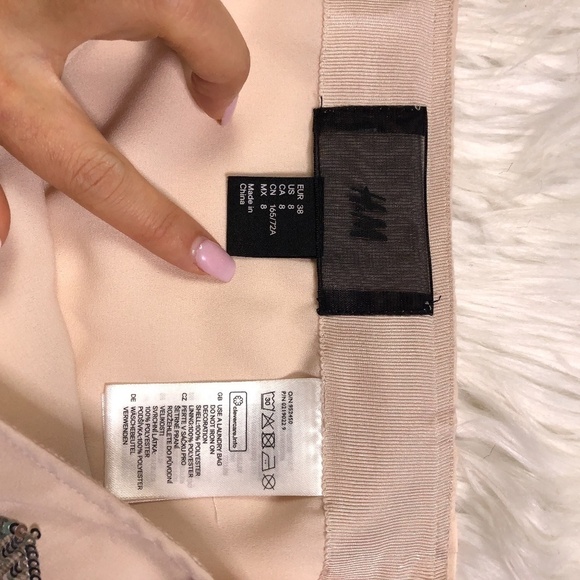 H&M Nude Silver Sequins Skirt - Picture 6 of 7